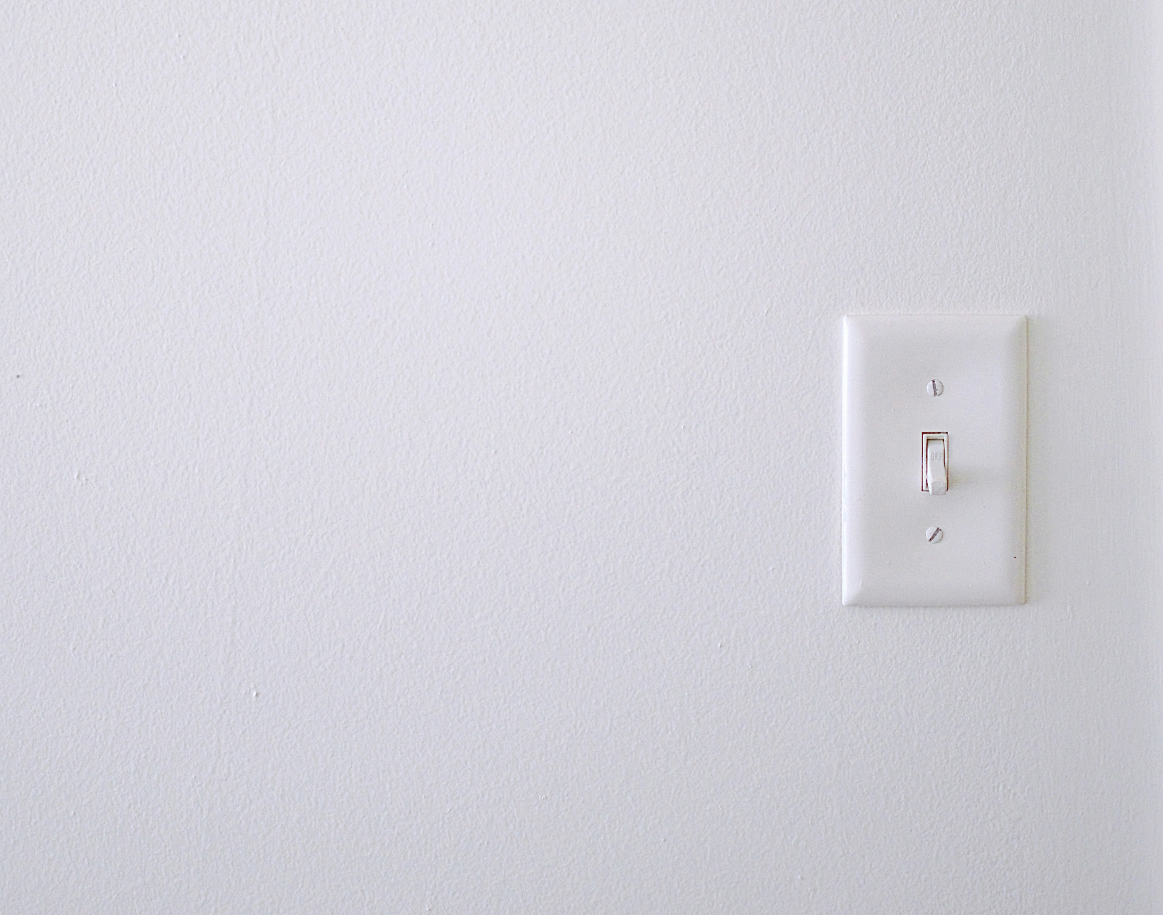 white wall switch